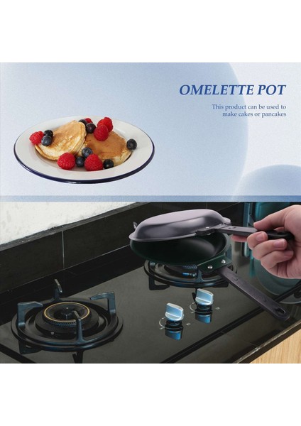 Dıy Yapışmaz Tava Çift Taraflı Kızartma Tava Kızartma Tavası Kahvaltı Tavası Gaz ve Indüksiyon Ocak Evrensel (Yurt Dışından) fırsatları