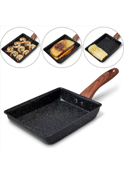 2x Tamagoyaki Pan Japon Omlet Tava Yapışmaz Tava Kaplama Kare Yumurta Tavası Kızartma Tavası Omlet Veya Krep Yapmak Için (Yurt Dışından) indirimleri