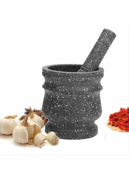 2x Granit Desen Havaneli Set Taş Baharat Öğütücü Katı Öğütücü Pişirme Seti (Yurt Dışından) fırsatları
