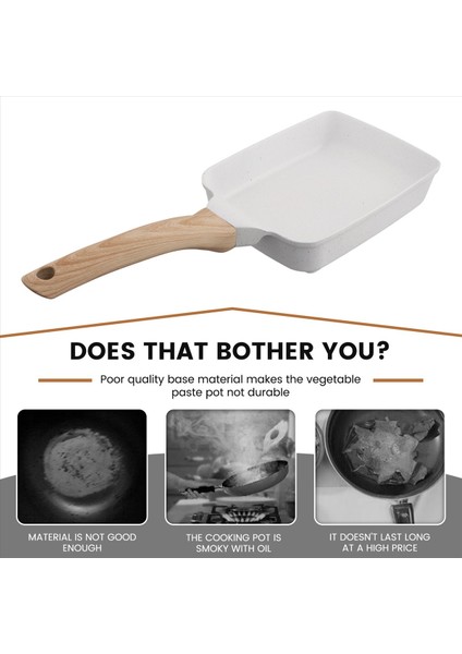 Tamagoyaki Pan Yapışmaz Japon Omlet Pan Yumurta Rulo Çıkarılabilir Anti Anti Haşlama Sökü Soba Mutfak Aksesuarları B (Yurt Dışından) indirimleri