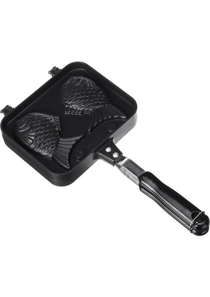 Mutfak Japon Taiyaki Balık Şeklindeki Sıcak Tatlı Waffle Kek Üreticisi Pancake Çift Tava Kızartma Tava Waffle Kalıpları (Yurt Dışından)
