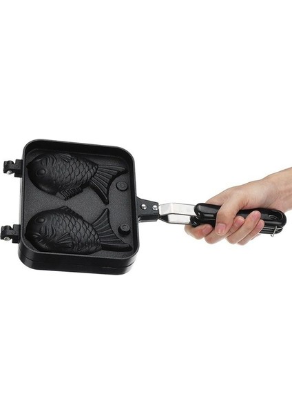 Mutfak Japon Taiyaki Balık Şeklindeki Sıcak Tatlı Waffle Kek Üreticisi Pancake Çift Tava Kızartma Tava Waffle Kalıpları (Yurt Dışından) fiyatları