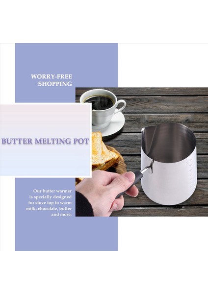 1000ML Tereyağı Isıtıcı Paslanmaz Çelik Süt Sıcak Tenceresi Saplı Tavalı Tavalı Türk Kahve Çikolata Eritme Potu (Yurt Dışından) fırsatları