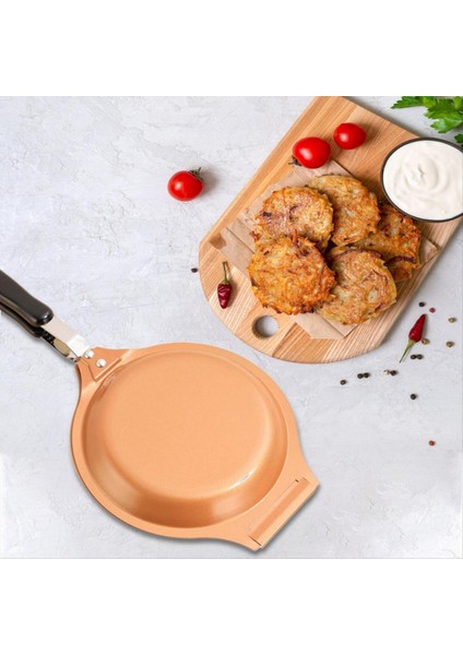 Yapışmaz Kızartma Tavası 19 cm Paslanmaz Çelik Çift Omletli Tava Indüksiyon Ocak Tavası Ev Kamp Bahçesi Piknik (Yurt Dışından) modelleri