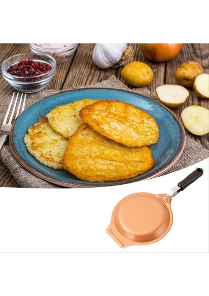 Yapışmaz Kızartma Tavası 19 cm Paslanmaz Çelik Çift Omletli Tava Indüksiyon Ocak Tavası Ev Kamp Bahçesi Piknik (Yurt Dışından) fırsatları