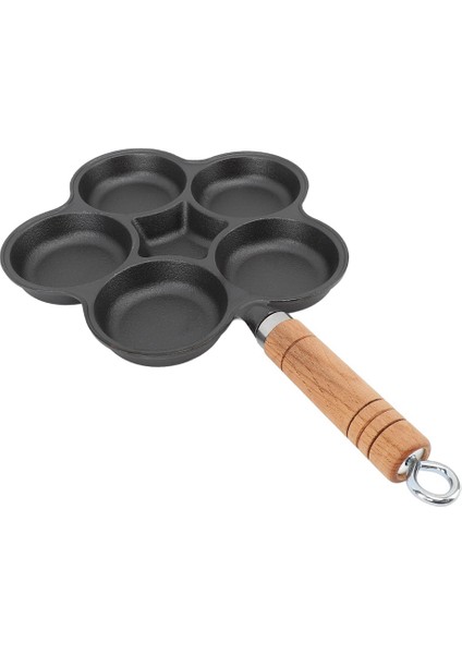 Dökme Demir Tavası Kaplanmamış Kahvaltı Tavası Yapışmaz Omlet Tavası Beş Delikli Hamburger Kalıbı Yumurta Hamur Tatlısı Tava Tavası (Yurt Dışından) fiyatları