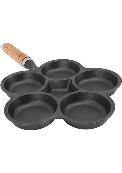 Dökme Demir Tavası Kaplanmamış Kahvaltı Tavası Yapışmaz Omlet Tavası Beş Delikli Hamburger Kalıbı Yumurta Hamur Tatlısı Tava Tavası (Yurt Dışından) modelleri