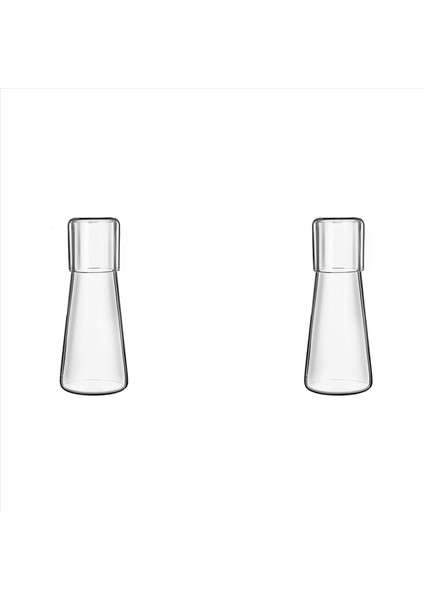 2x Açık Başucu Su Sürahi Seti Yatak Odası Komodini Için Bardak Camlı Camlı Gece Su Sürahi Fincan Seti (Yurt Dışından)