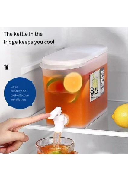 3 5l Büyük Kapasiteli Soğuk Su Şişesi Musluk Buzdolabı ve Buzlu Içecek Kutusu ile Soğuk Su Şişesi (Yurt Dışından) fırsatları