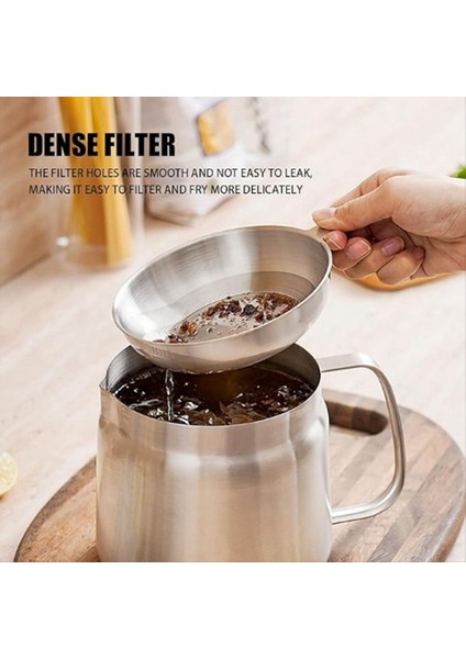 Yağ Pot 2l Yağ Pot Paslanmaz Çelik Büyük Kapasiteli Yağ Fritöz ve Filtre Kupası Combo Mutfak Için Çok Yönlü Yağ Filtresi (Yurt Dışından) modelleri