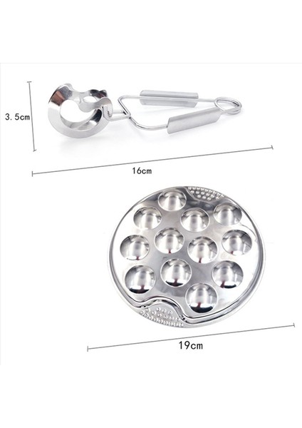 4 Set Paslanmaz Çelik Salyangoz Escargot Plakası 12 Bölmeli Izgara Salyangoz Aracı 12 Izgara Kabuklu Tepsi (Yurt Dışından) fiyatları