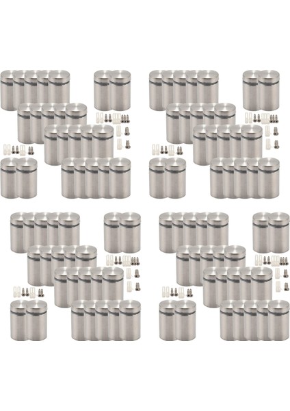96PCS 3/4 x 1 Inç Işaret Tutucular Standoff Standoff Vidaları Duvar Standoff Tutucular Vidalar Montaj Donanım Reklam Cam Akrilik (Yurt Dışından)