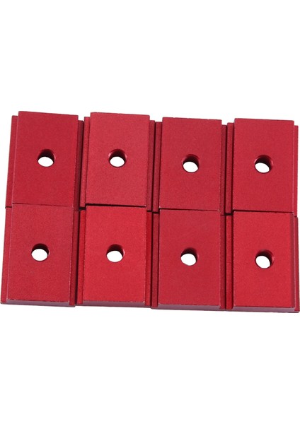 8 Adet M6 T Tip Parça Kaydırıcısı 30/45 Track Kelepçe Vidalı Groove Grubu Aracı Kırmızı (Yurt Dışından)