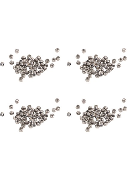 200PCS M2 Çinko Kaplı Kendi Kendine Kilitlenen Naylon Ek Altı Kilidi Fındık (Yurt Dışından)