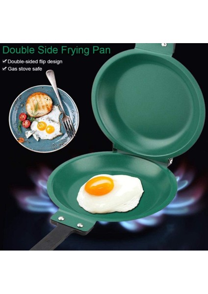 2x Tavan Çift Side Tavan Tavası Yapışmaz Flip Katlama Katlama Tavası Bbq Kararlı ve Dayanıklı Pişirme Aracı (Yurt Dışından) fırsatları