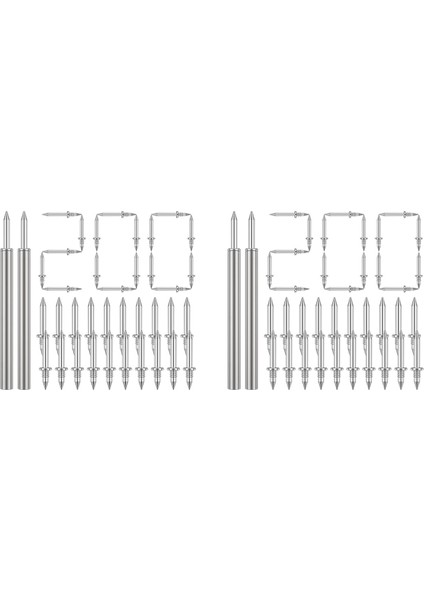 400 Adet Çift Kafalı Süpürgelik Iplik Sorunsuz Çivi Paslanmaya Dayanık (Yurt Dışından)