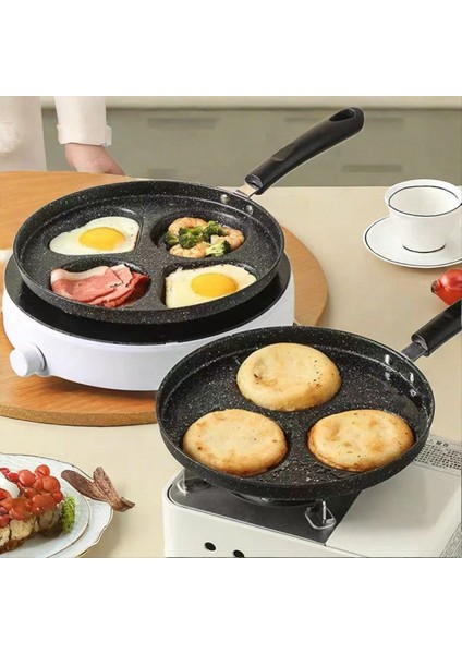 4 Delikli Kahvaltı Tavası Mini Omlet Pan Mutfak Araçları Yapışmaz Küçük Kızartma Tan Yumurta Hambra Kalıp (Yurt Dışından) fiyatları