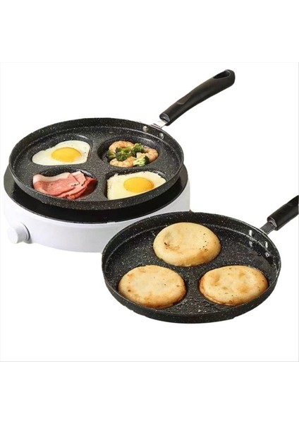 4 Delikli Kahvaltı Tavası Mini Omlet Pan Mutfak Araçları Yapışmaz Küçük Kızartma Tan Yumurta Hambra Kalıp (Yurt Dışından) modelleri