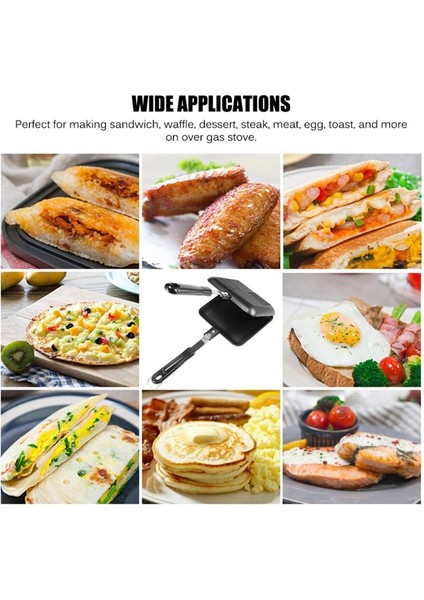 Izgara Sandviç Üreticisi Ekmek Tost Kahvaltı Makinesi Hotdog Sandviç Tava Yapışmaz Alüminyum Flip Tava Mutfak Aracı (Yurt Dışından) indirimleri