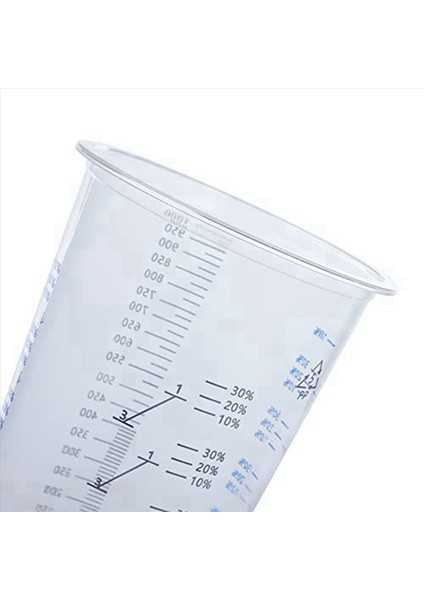 32 Oz (1000ML) Tek Kullanımlık Esnek Net Dereceli Plastik Karıştırma Bardağı Boya Reçine Epoksi Karışım Oranları 50 Paket Için Kullanılır (Yurt Dışından) fırsatları
