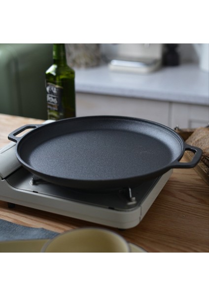 Dökme Demir Barbekü Kamp Kızartma Tavası Çift Sap Yapışmaz Gözleme Pizza Tavası Biftek Domuz Tavuk Pişirme Tavası Pişirme Tavası (Yurt Dışından) fiyatları