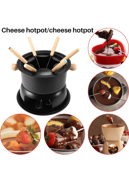 Çikolata Fondu Maker Seti Çok Fonksiyonlu Karbon Çelik Dondurma Çikolatalı Peynir Sıçak Potu Eritme Pot Fondu Seti (Yurt Dışından) fiyatları