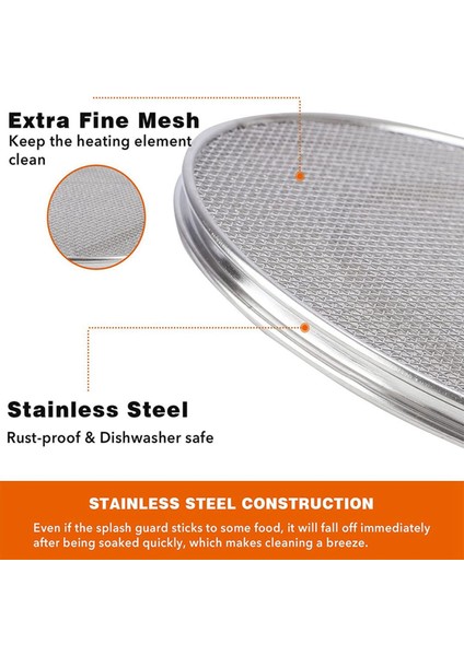 Ninja Foodi FG551 Için 3x Paslanmaz Çelik Sıçrama Kalkanı Ninja Foodi Xl Için 6 Arada 1 Arada Izgara Yeniden Kullanılabilir (Yurt Dışından) fiyatları