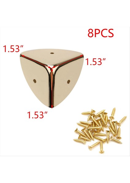 Demir Köşe Koruyucular Siyah Dekor Kutusu Kenar Kapak 39MM/1 53IN Kutu Dolap Kenar Güvenlik Koruma 8pcs Açık Altın (Yurt Dışından) modelleri