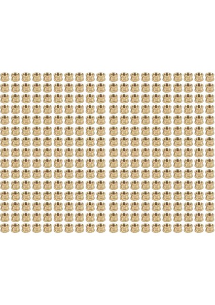 M3 x 3mm Dişi Iplik Pirinç Dişli Dişli Ekleme Gömme Somunları 300PCS (Yurt Dışından)