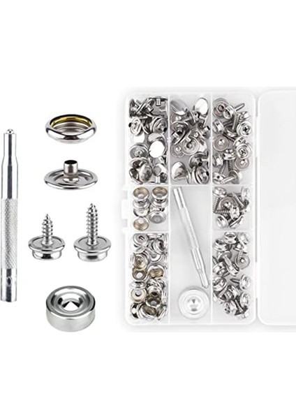 120PCS Snap Taşıyıcılar Kiti Deniz Tuval 2 Pcs ile Saplamalar Alet Paslanmaz Çelik Snap Düğmeleri Vidalarla Çekerler (Yurt Dışından) fiyatları