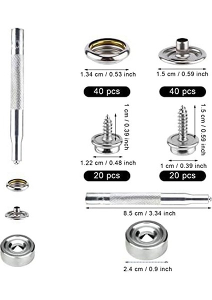 120PCS Snap Taşıyıcılar Kiti Deniz Tuval 2 Pcs ile Saplamalar Alet Paslanmaz Çelik Snap Düğmeleri Vidalarla Çekerler (Yurt Dışından) modelleri