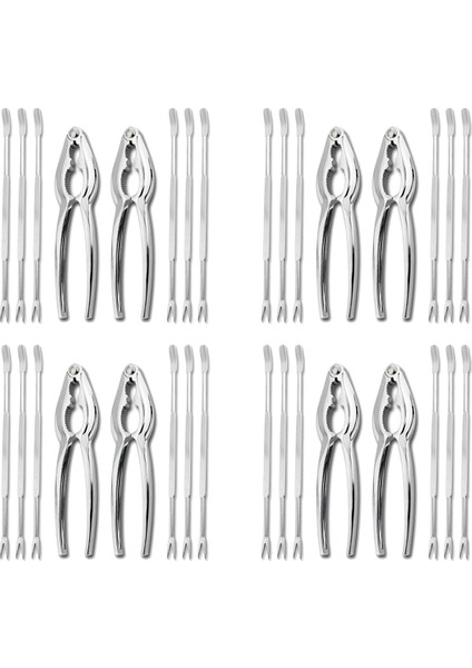 32 Parça Deniz Ürünleri Aracı Kiti Paslanmaz Çelik Yengeç Bacak Krakeri ve Forks Somun Krakeri Set Kabuklu Deniz Ürünleri Sheller (Yurt Dışından)