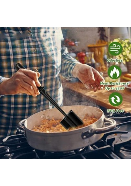 Meat Chopper Hamburger Helikopter Patates Masher-Beef Smasher Mutfak Aracı ve Gadgets Yapışmaz Tencere Yeşili Için Güvenli (Yurt Dışından) modelleri