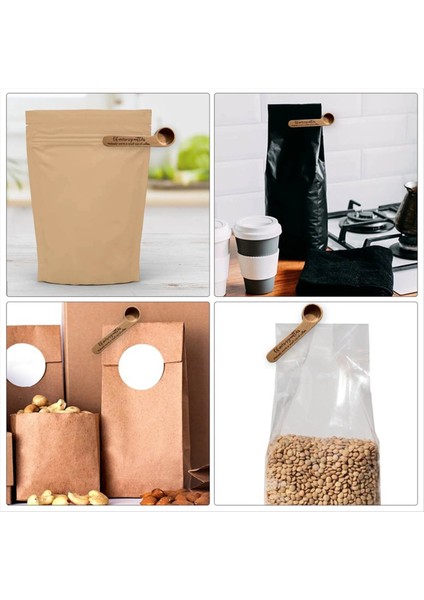 Kahve Ölçüm Kepçe 2-1 Arada Ahşap Oyulmuş Kahve Kepçesi ve Çanta Klip Mutfak Araçları Kahve Kaşık (Yurt Dışından) fiyatları