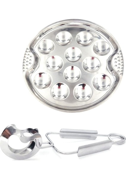 3 Set Paslanmaz Çelik Salyangoz Escargot Plakası 12 Bölmeli Izgara Salyangoz Aracı 12 Izgara Kabuklu Tepsi (Yurt Dışından) fiyatları