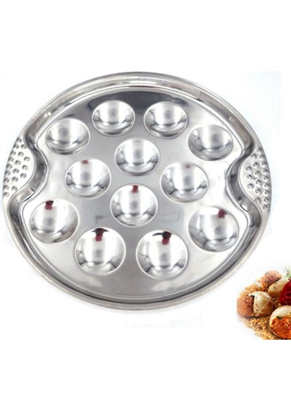 3 Set Paslanmaz Çelik Salyangoz Escargot Plakası 12 Bölmeli Izgara Salyangoz Aracı 12 Izgara Kabuklu Tepsi (Yurt Dışından) indirimleri