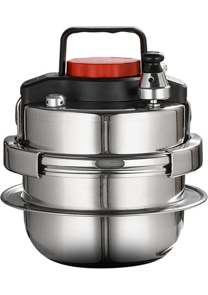 Paslanmaz Çelik Açık Kamp Portatif Düdüklü Tencere Ev Mini Baskı Tenceresi 5 Dakikalık Hızlı Pişirme Tenceresi (Yurt Dışından)