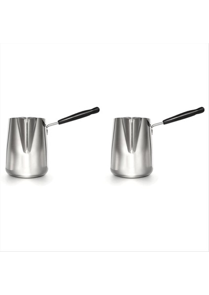2x 1000ML Tereyağı Isıtıcı Paslanmaz Çelik Süt Sıcak Tenceresi Saplı Tavalı Tavalı Türk Kahve Pot Çikolata Eritme Potu (Yurt Dışından)