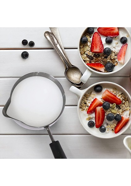 2x 1000ML Tereyağı Isıtıcı Paslanmaz Çelik Süt Sıcak Tenceresi Saplı Tavalı Tavalı Türk Kahve Pot Çikolata Eritme Potu (Yurt Dışından) fırsatları