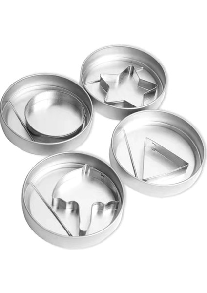 1 Set Koreli Şeker Şeker Yapımı Araçlar Paslanmaz Çelik Kurabiye Kesiciler Yıldız Yuvarlak Şemsiye Üçgen Şekli (Yurt Dışından)