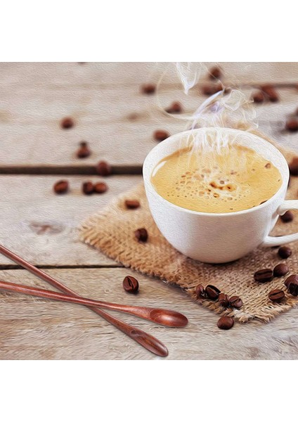 Ahşap Buzlu Çay Kaşıkları Küçük Karıştırma Kaşığı Uzun Sap Kokteyl Kaşıkları Ahşap Ahşap Kahve Karışım Kaşıkları 8 Parç (Yurt Dışından) fırsatları