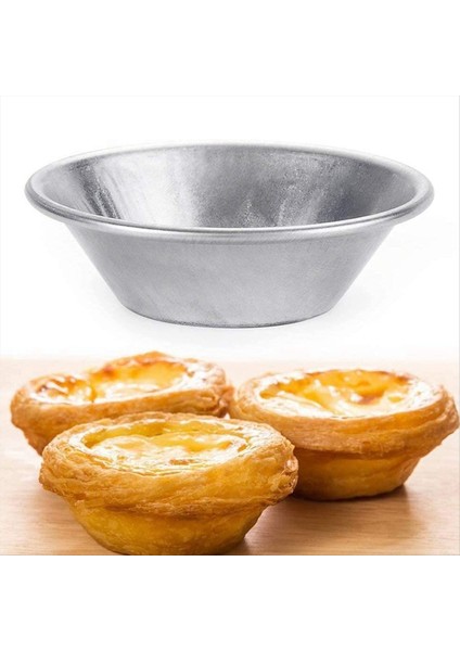 25 Paket Yumurta Tart Kalıp Yumurta Tart Kupası Yumurta Tart Base Yuvarlak Sakat Yapılmaz (Alüminyum) (Yurt Dışından) indirimleri