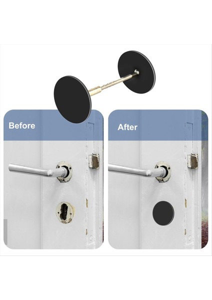 2 Paket Kapı Deliği Kapak Plakası Kapı Düğmesi Soyu Deli Dolgu Plakası Metal Bağlantı Vidaları Sürgü Kapak Plakası (Siyah) (Yurt Dışından) fiyatları