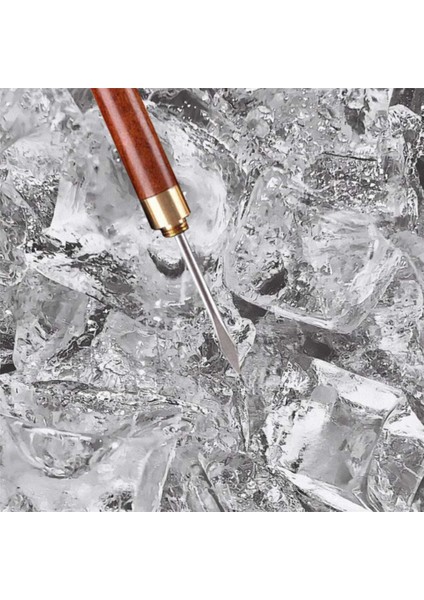 40PCS 6 1 Inç Paslanmaz Çelik Buz Toplama Ahşap Tutamak Buz Toplama Mutfak Çubuklar Piknikler Kamp Için Kapak (Yurt Dışından)