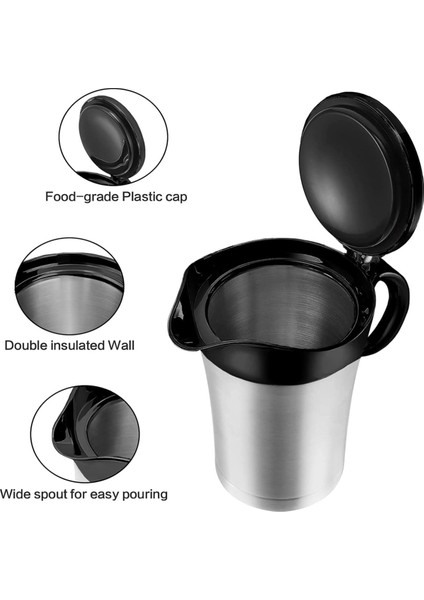 Çift Yalıtılmış Sos Botu Paslanmaz Çelik Sos Sosu Kapaklı Ideal Sos Daha Sıcak Sürahi 750ML (Yurt Dışından) fiyatları