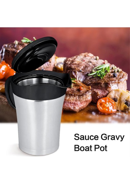 Çift Yalıtılmış Sos Botu Paslanmaz Çelik Sos Sosu Kapaklı Ideal Sos Daha Sıcak Sürahi 750ML (Yurt Dışından) modelleri