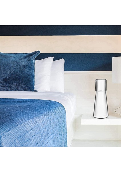 3x Açık Başucu Su Sürahi Seti Yatak Odası Için Tumbler Cam ile Seti Camlı Gece Su Sürahi Fincan Seti (Yurt Dışından) fiyatları