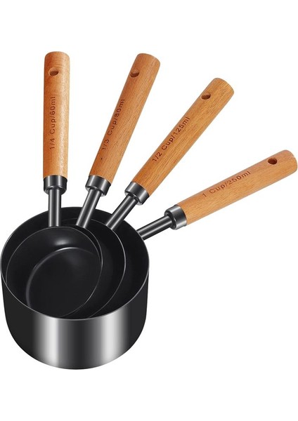 Kupalar ve Kaşık Ölçüm Metrik ve Abd Ölçümleri ile Ahşap Sap Kuru ve Sıvı Ölçüm Fincanı 8 Adet (Yurt Dışından) fırsatları