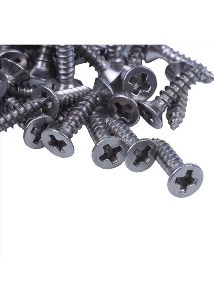 300X Paslanmaz Çelik Düz Kafa Phillips Kendi Kendine Dokunma Vidası 12X3MM Gümüş (Yurt Dışından) fiyatları