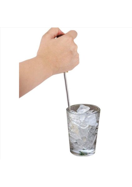 6pcs Paslanmaz Çelik Buz Seçimleri Mutfak Alet Buz Toplama Ahşap Sap ve Kamp Için Güvenlik Kapağı ve Restoran (Yurt Dışından) fırsatları